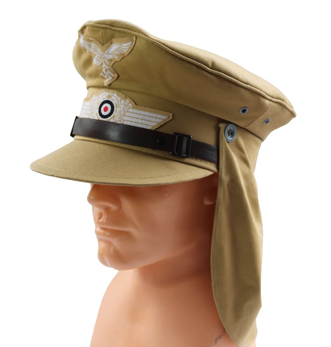 TROPICAL HERMANN MEYER TYPE EM/NCO SERVICE CAP (TROPENSCHIRMMUTZE) 