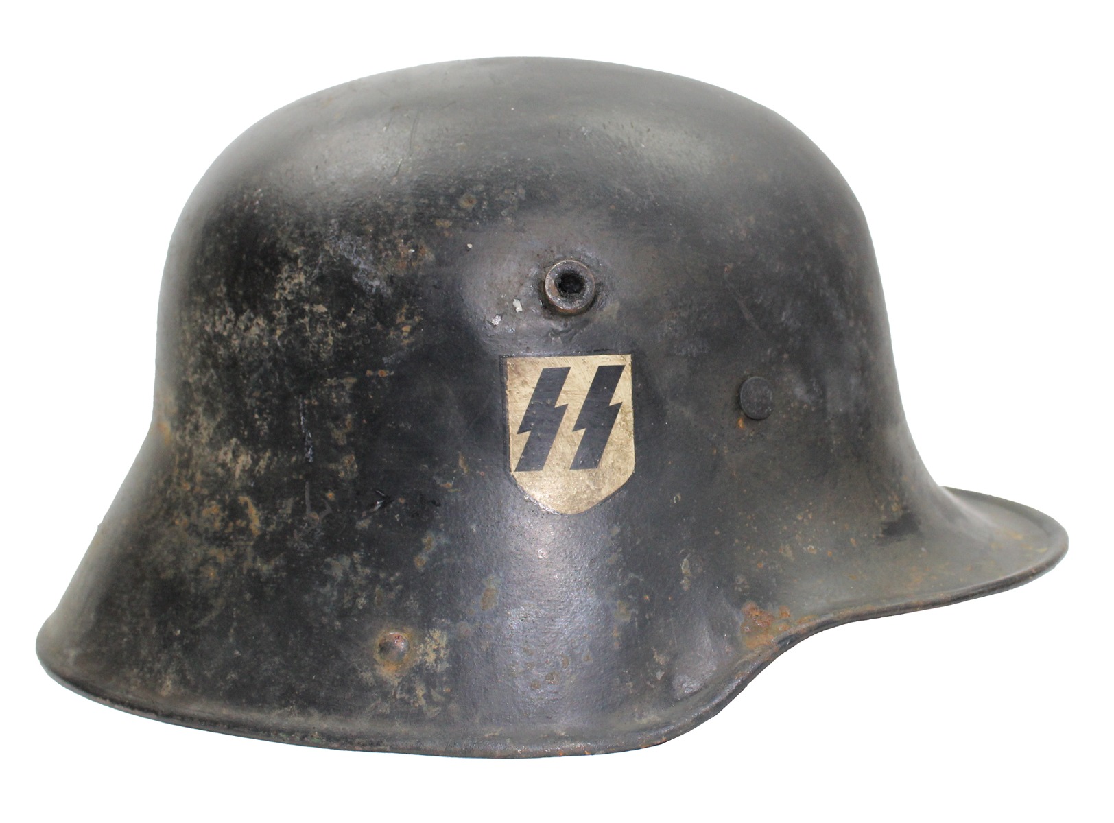 ALLGEMEINE-SS M16 TRANSITIONAL GERMAN HELMET WITH DOUBLE DECAL 