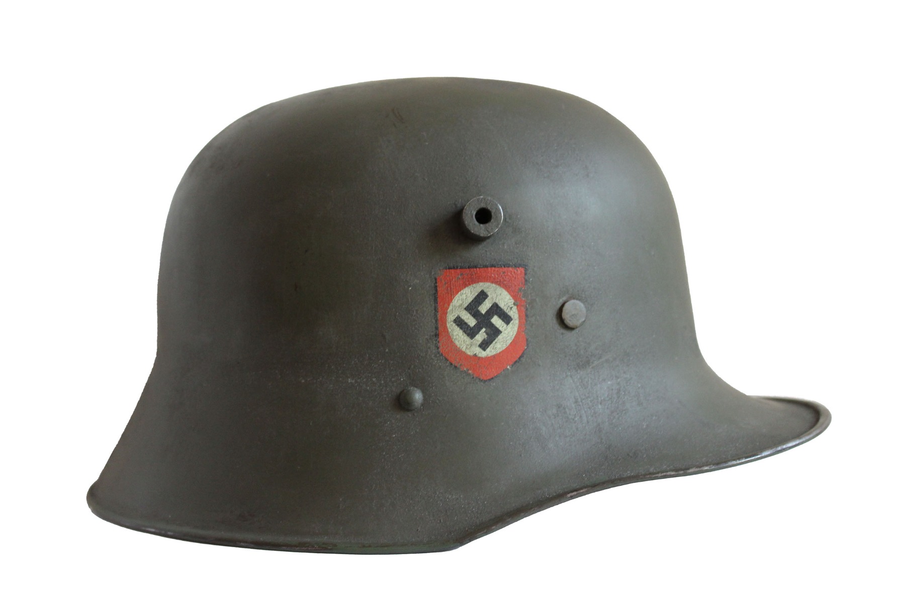 M1916 AUSTRIAN ARMY FIELD POLICE HELMET WITH LINER AND CHIN STRAP - ORIGINAL