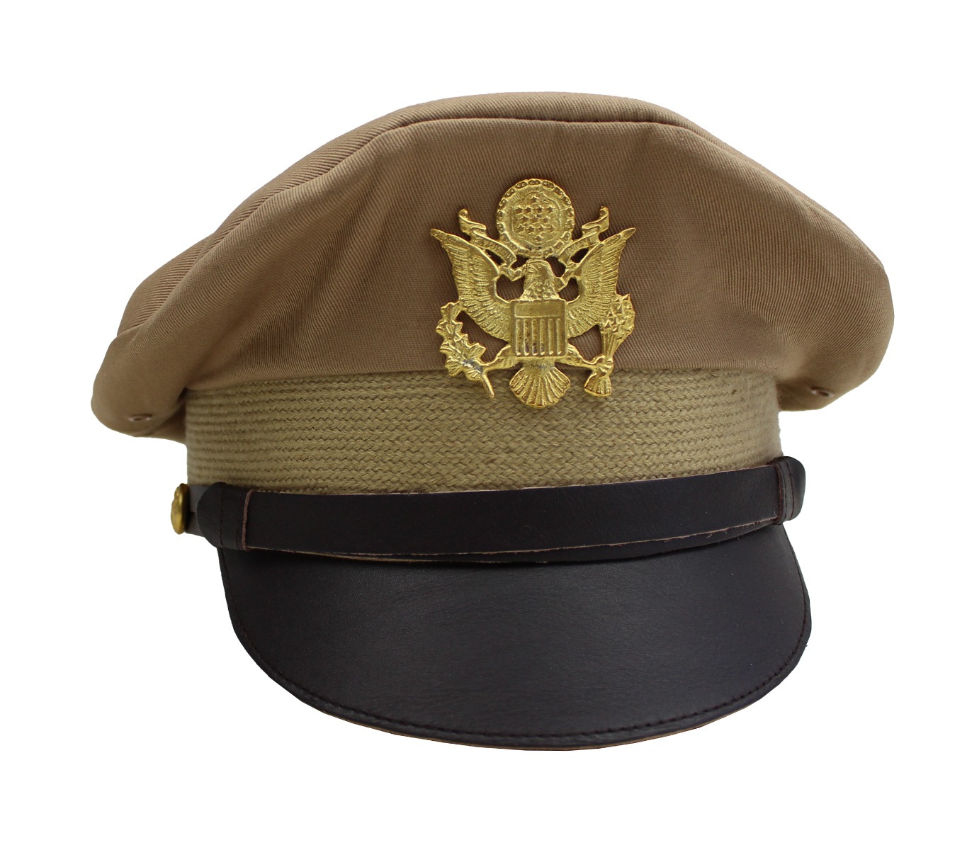 AMERICAN ARMY AIR FORCE OFFICER KHAKI 50 MISSION CAP - REPRODUCTION