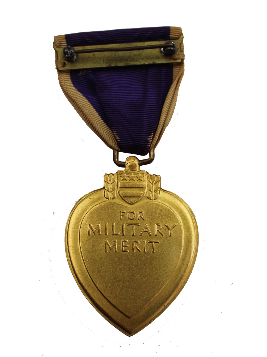米軍勲章 Purple Heart① US Armed Forces Purple Heart Medal WWII-Era Named Cased