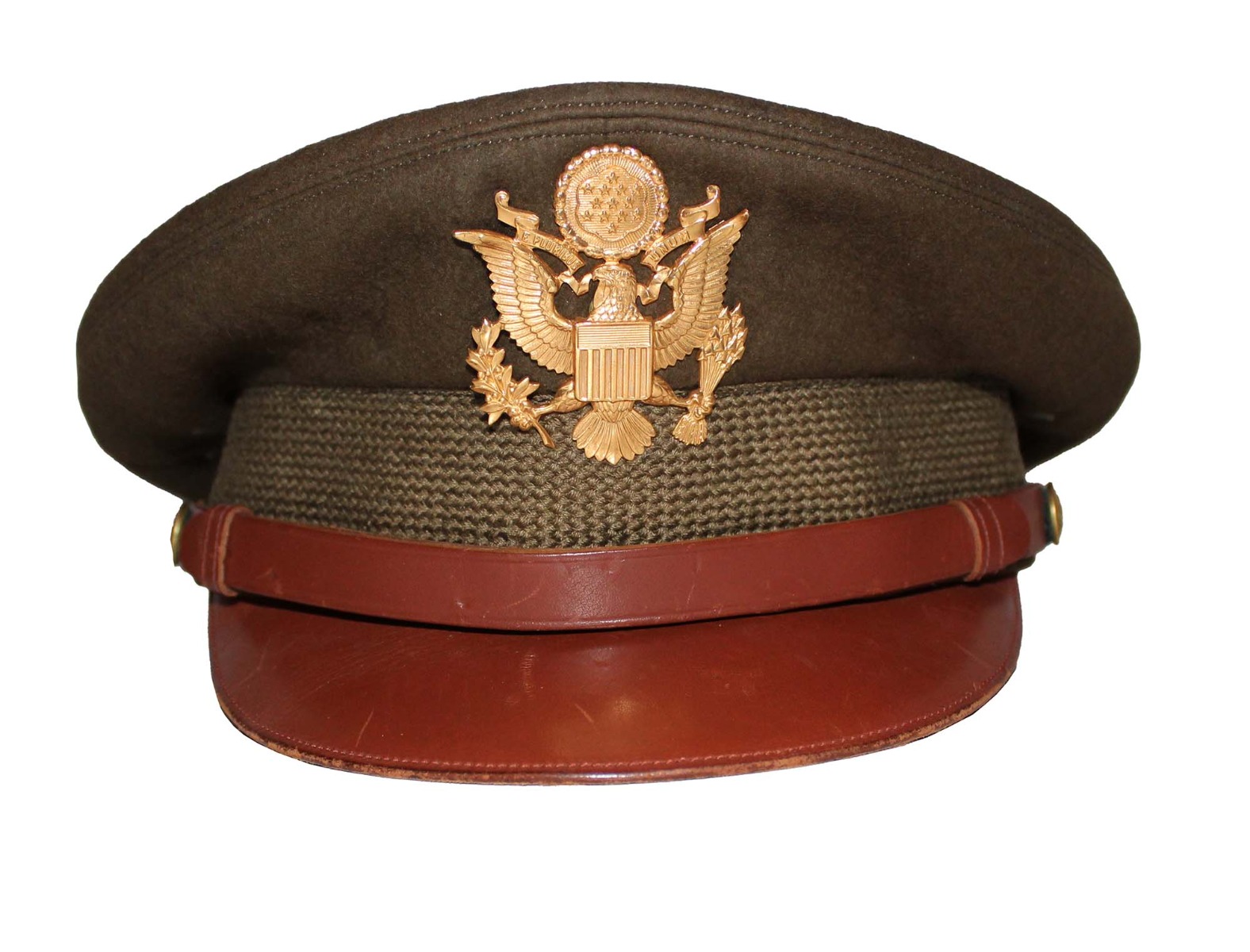 ORIGINAL U.S. WWII USAAF OFFICER WOOL CRUSHER CAP BY