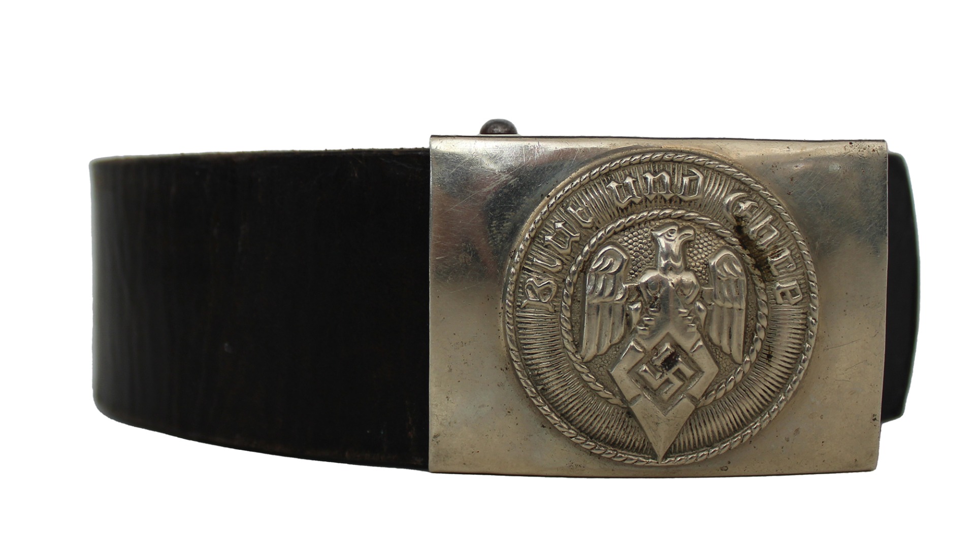 GERMAN WWII HITLER YOUTH STEEL BELT WITH BUCKLE 
