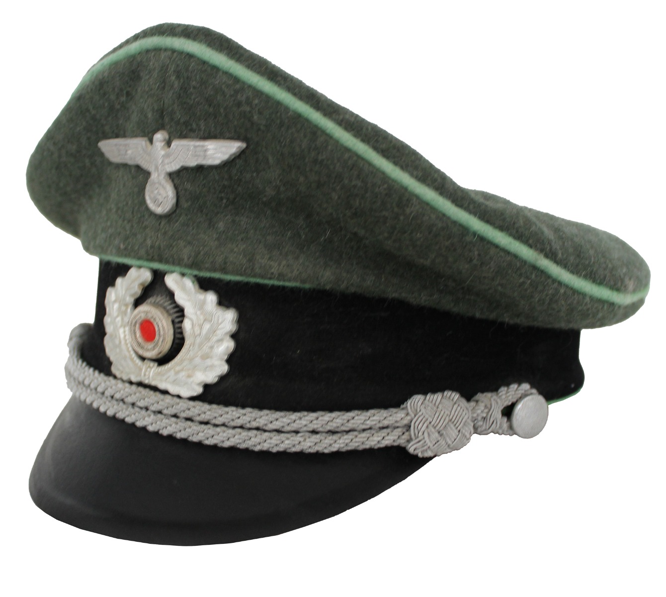 GERMAN WWII GEBIRGSJAGER MOUNTAIN TROOP OFFICER VISOR CAP