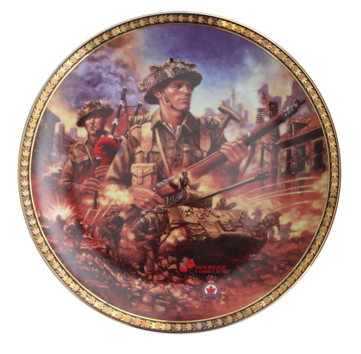 CANADA REMEMBERS - STRONG AND FREE - COLLECTOR'S PLATE #3 OF 10  