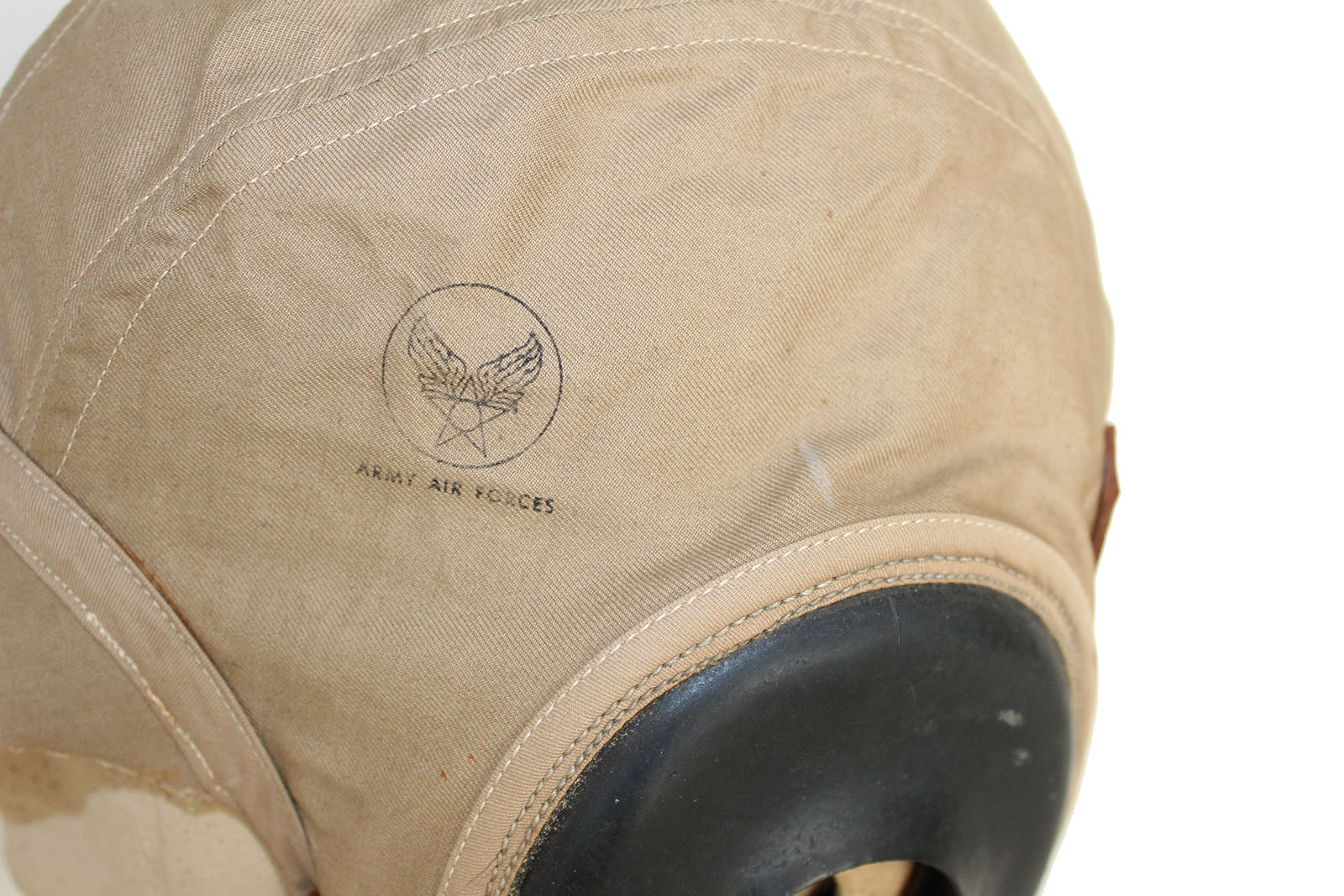 ORIGINAL U.S. WWII USAAF AVIATOR SUMMER FLIGHT HELMET ANH-15