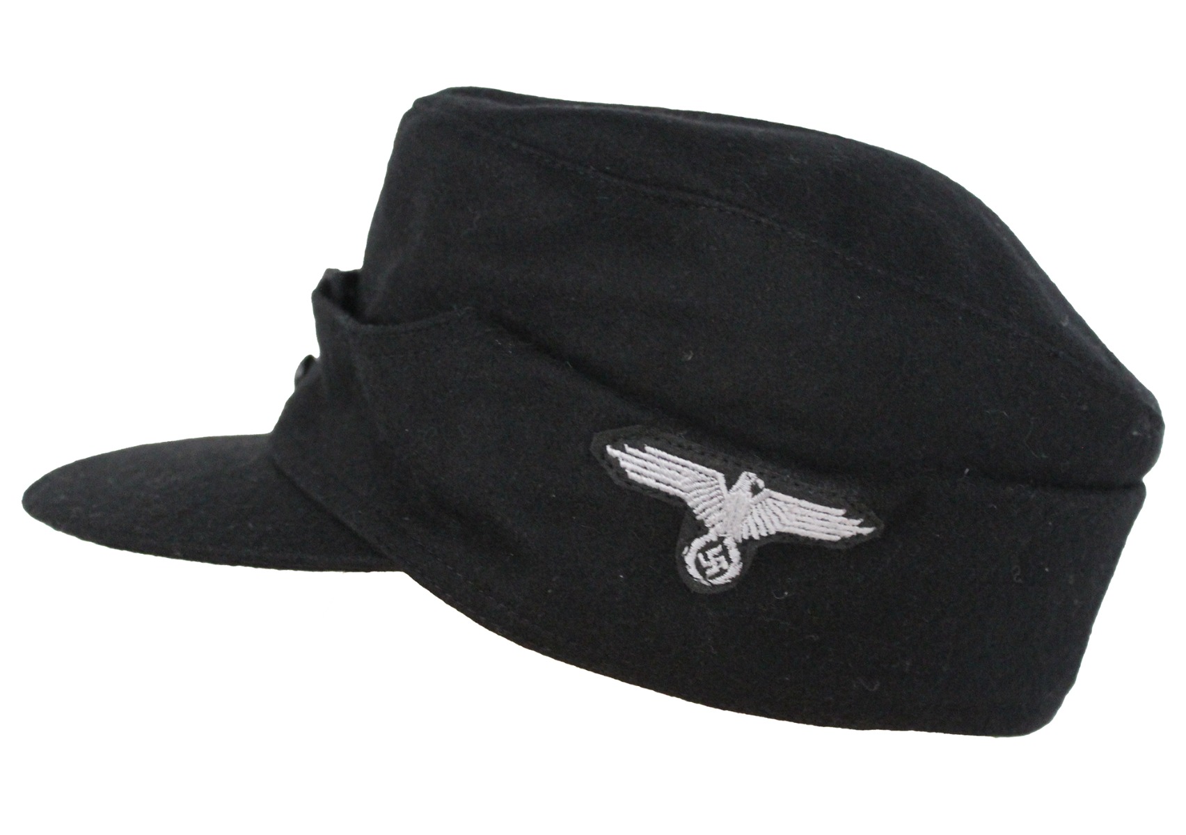 GERMAN WWII M43 PANZER WOOL CAP - BLACK 