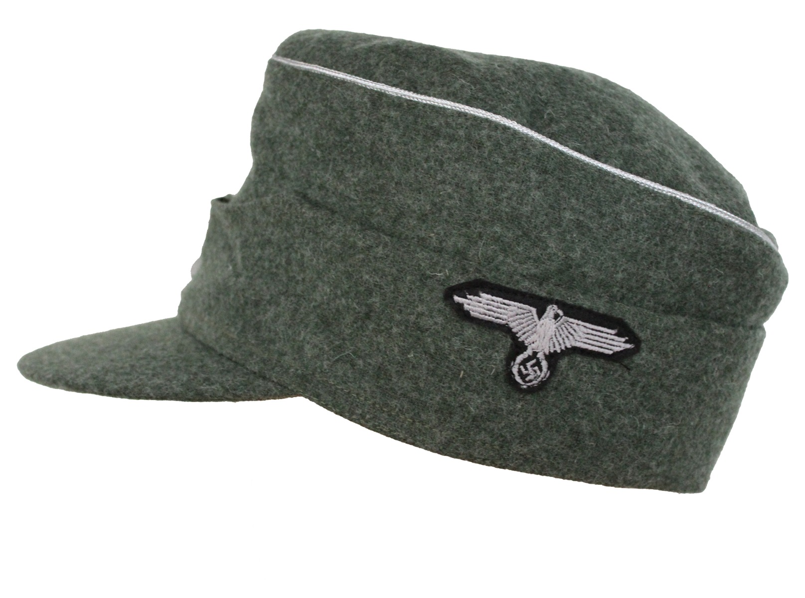 GERMAN WWII M43 PANZER WOOL CAP - GREEN
