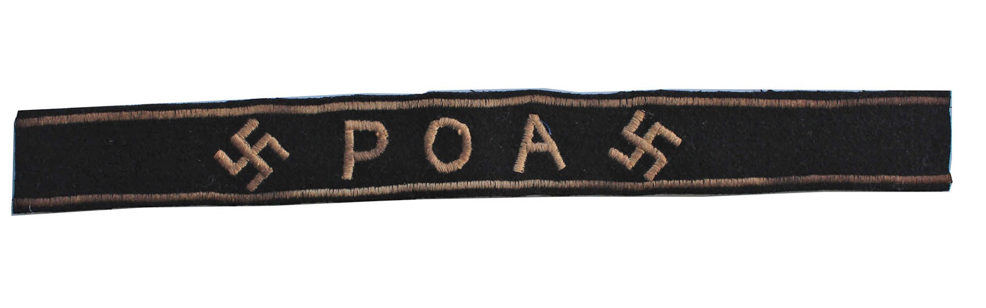 WWII POA RUSSIAN NATIONAL ARMY VOLUNTEER ARMBAND CUFF TITLE 