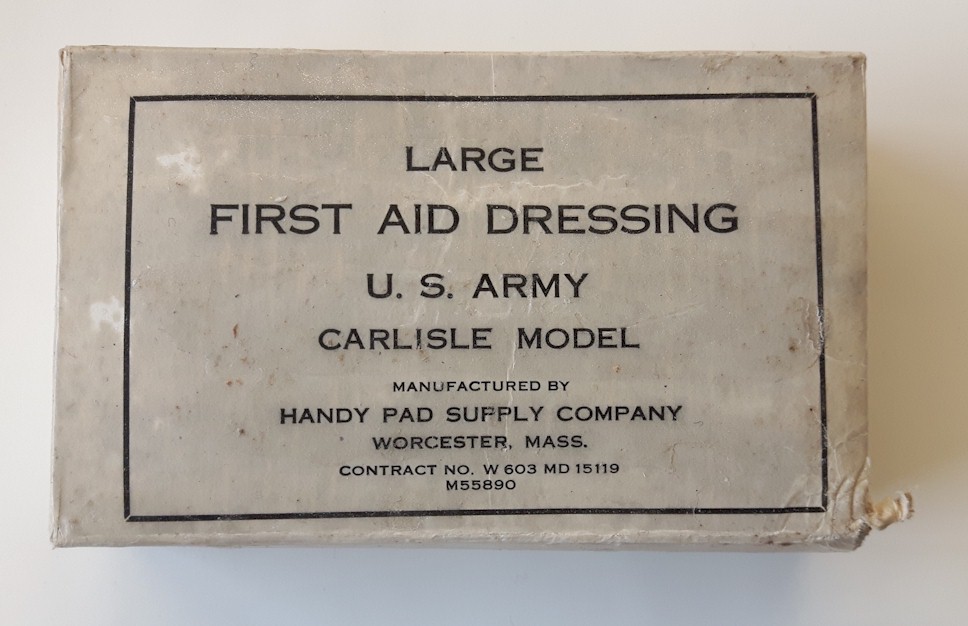 LARGE FIRST AID DRESSING U.S. ARMY CARLISLE MODEL
