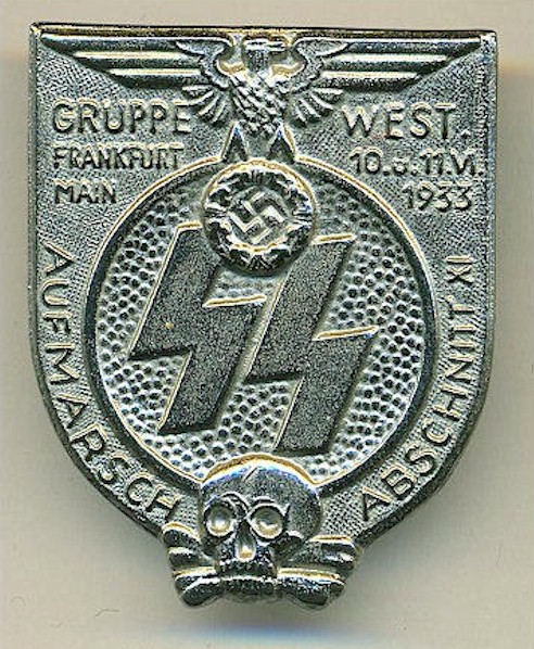 SS GRUPPE WEST FRANKFURT 1933 BADGE