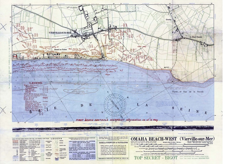 MAP OMAHA BEACH-WEST ( VIERVILLE-SUR-MER)