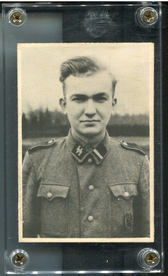 PHOTO OF SS ROTTENFUHRER CORPORAL WITH M43 UNIFORM AND INFANTRY ASSAULT BADGE