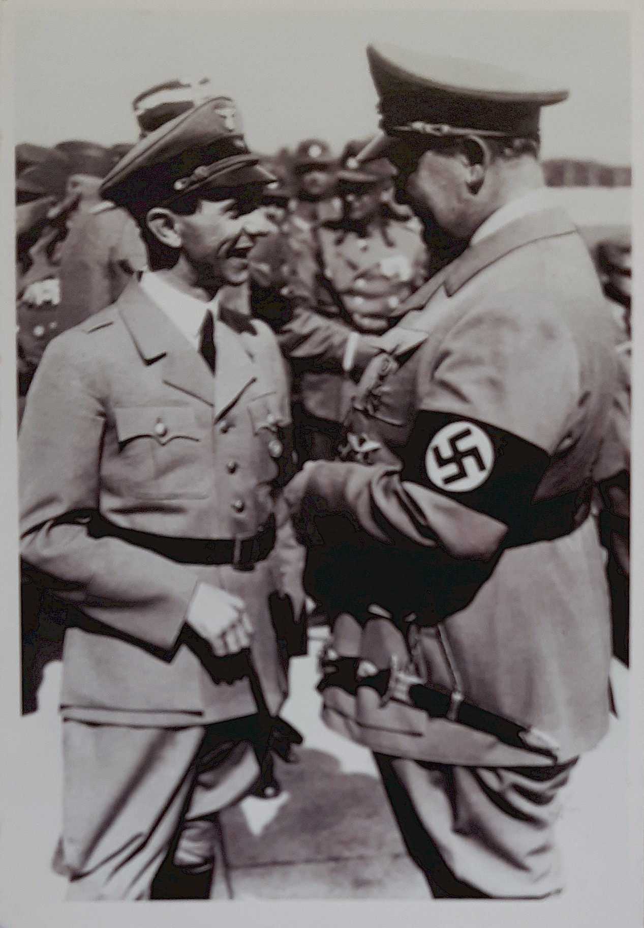 UNSERE WAFFEN SS POSTCARD - HERMAN GORING AND JOSEPH GOEBBELS IMAGE