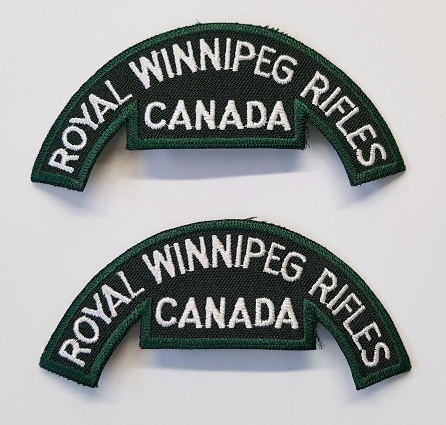 SHOULDER ARMY TITLE ROYAL WINNIPEG RIFLES CANADA