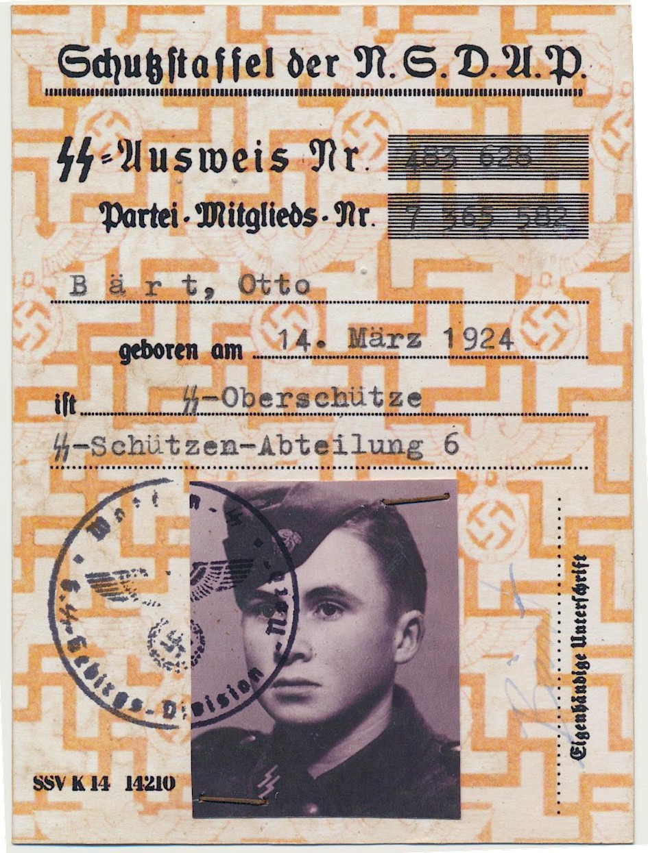 SS NSDAP AUSWEIS BART, OTTO