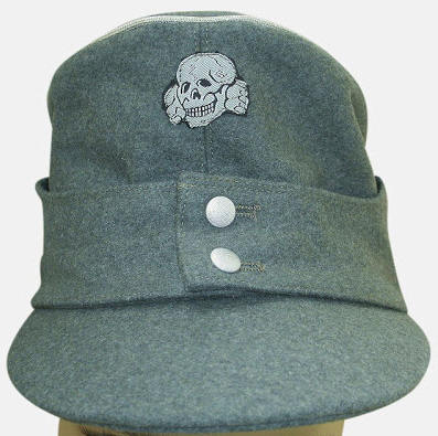 GERMAN SS OFFICER M43 CAP EARLY FELDGRAU