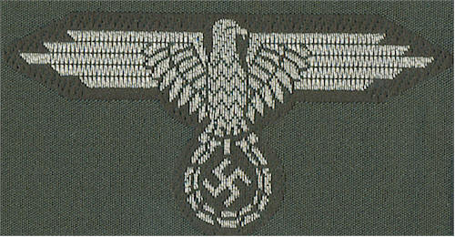 GERMAN SS OFFICERS BEVO CAP EAGLE SILVER THREAD