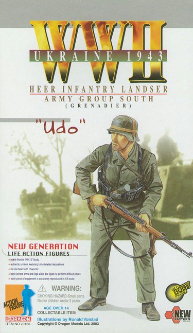 UDO GERMAN DRAGON ACTION FIGURE WW11 GRENADIER