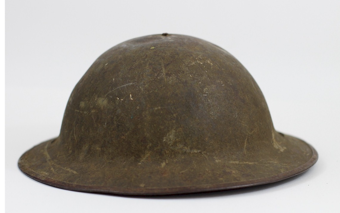 US WWI STEEL HELMET M-1917 DOUGHBOY HELMET LINER & CHINSTRAP