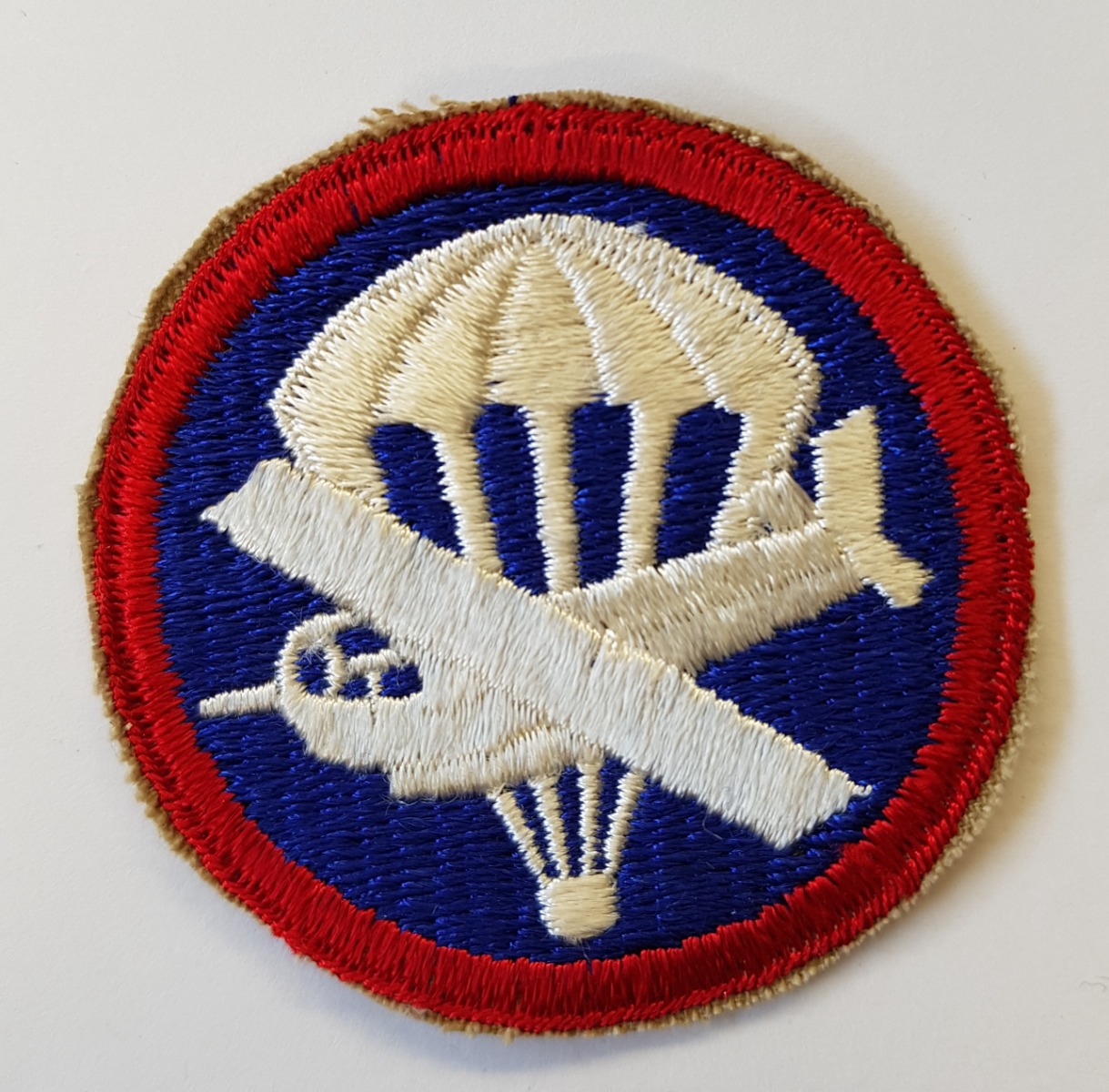 US WWII AIRBORNE EM COMBINED GLIDER PARACHUTE CAP PATCH