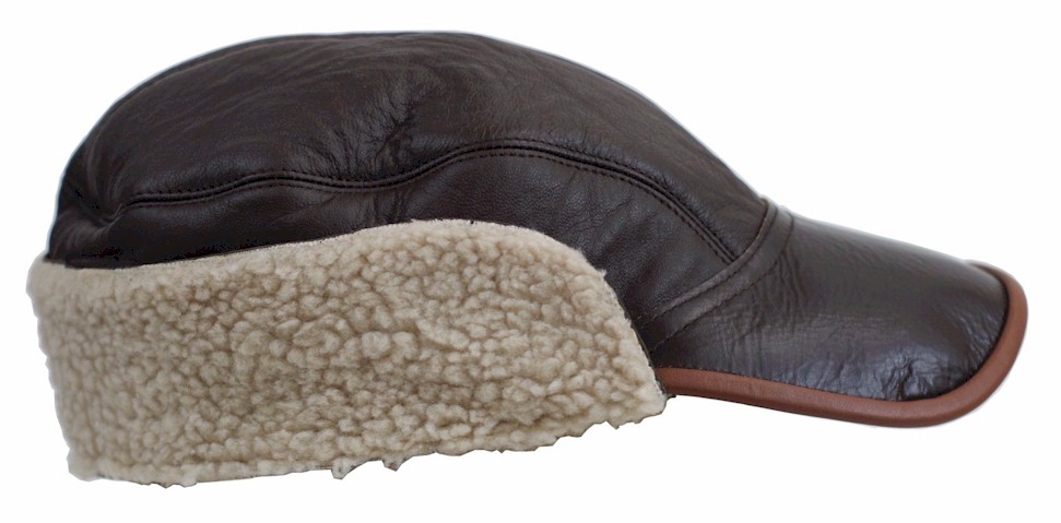 USAAF B2 SHEEPSKIN LEATHER FLYING CAP