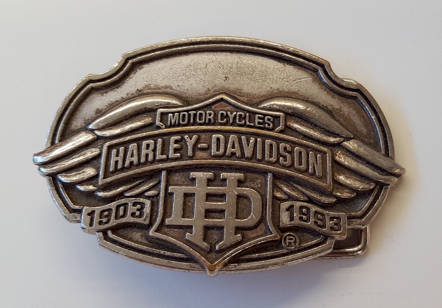 Vintage Motorcycles Harley Davidson Belt Buckle 1903- 1993 