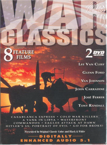 WAR CLASSICS 8 Feature Films Set of 2 DVD's