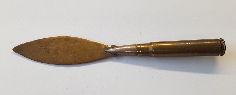 WWI FRENCH TRENCH ART BULLET WITH KNIFE