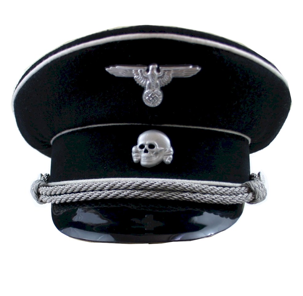 WW2 GERMAN ALLEGEMEINE OFFICERS SS VISOR CAP
