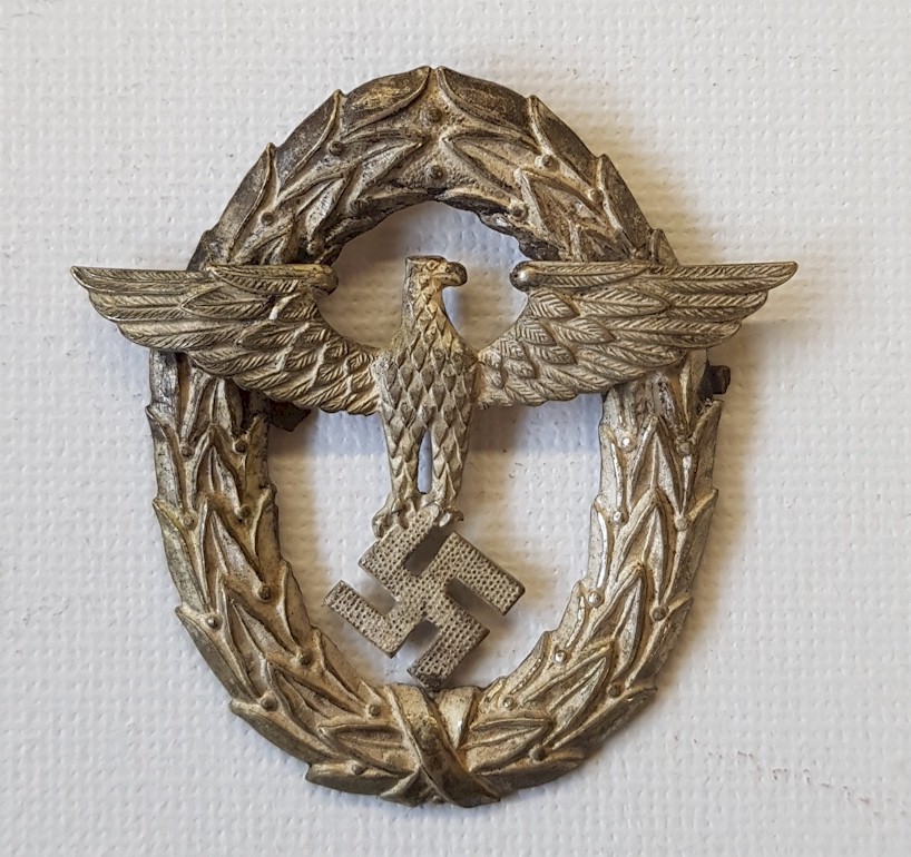 ORIGINAL WWII 1ST PATTER POLICE VISOR CAP EAGLE