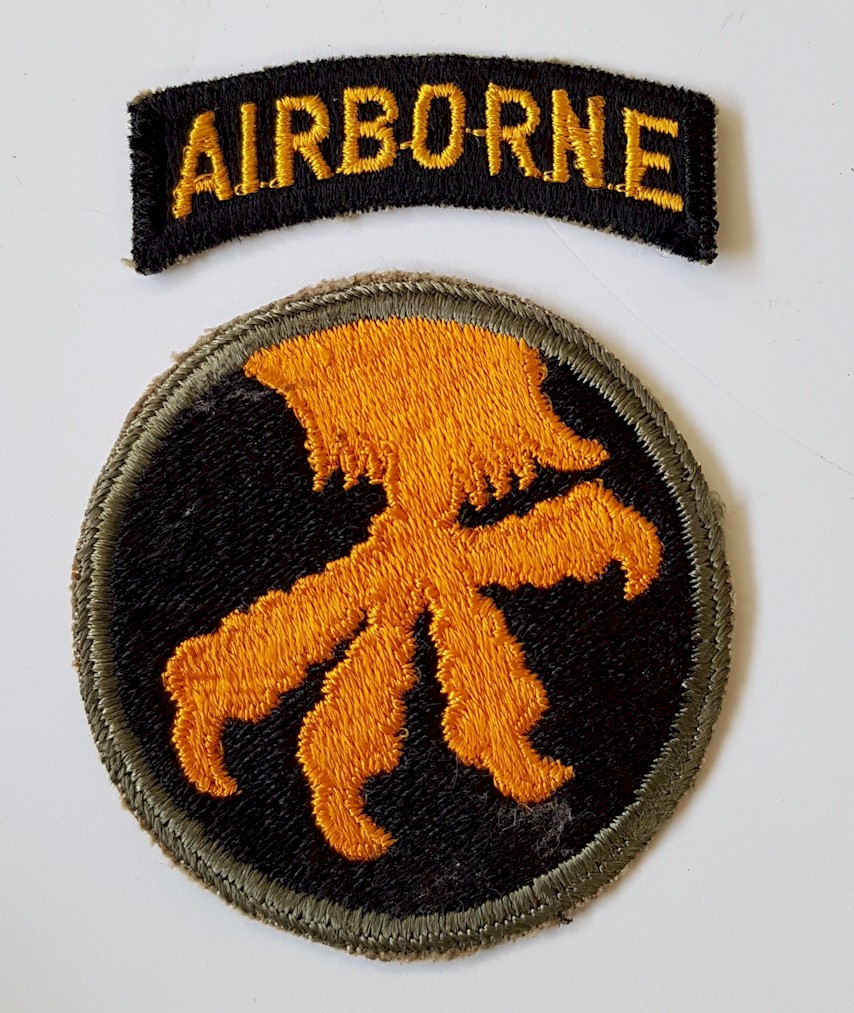 WWII US ARMY 17th AIRBORNE DIVISION PATCH WITH TAB